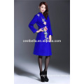 Elegant Chic winter long overcoat women wide waist full sleeve loose wool plaid coat cashmere coat